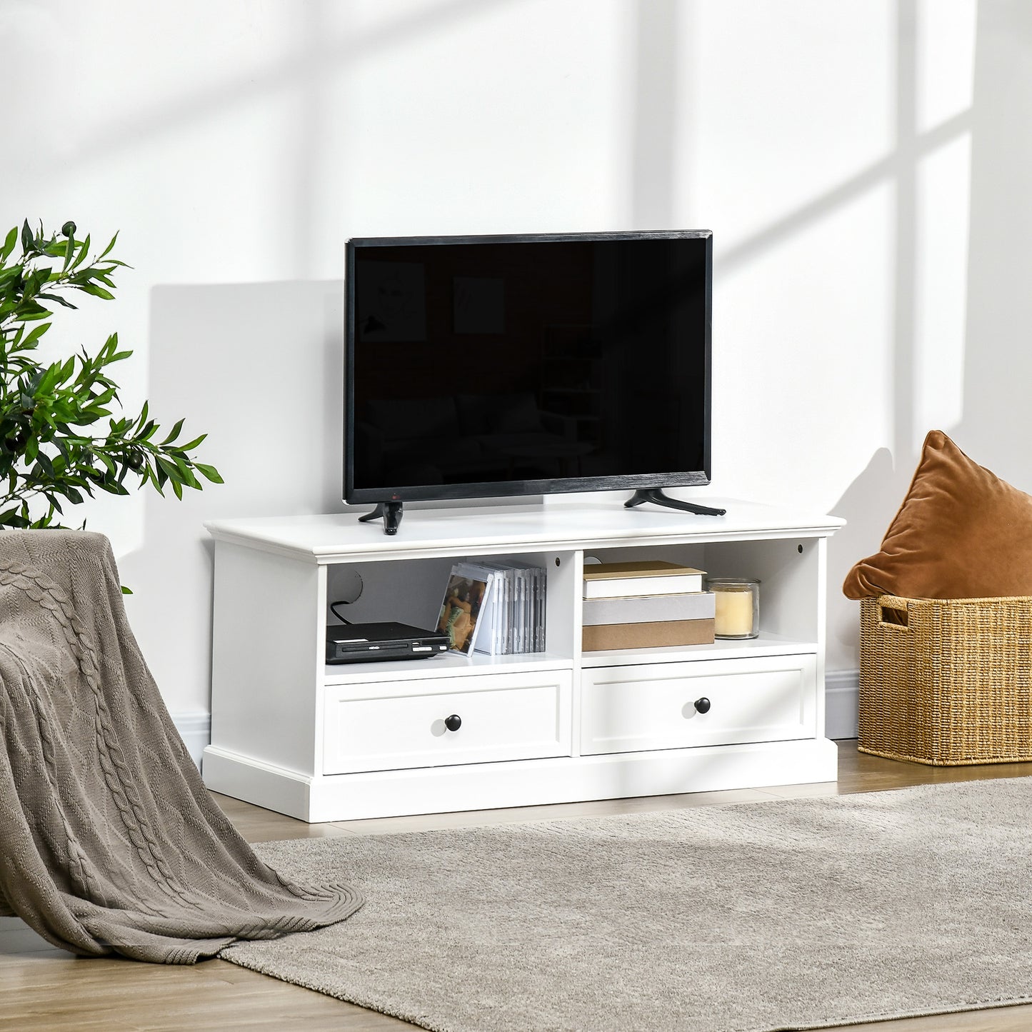 AI62 Decor Modern TV Stand with Drawers & Shelves