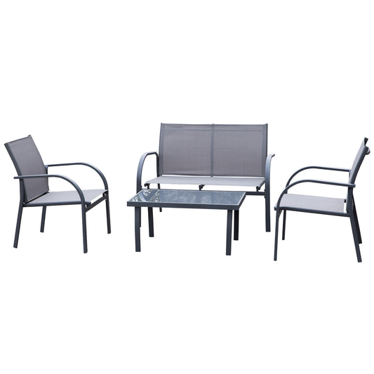 AI62 Decor Four-Piece Minimal Garden Patio Set - Grey