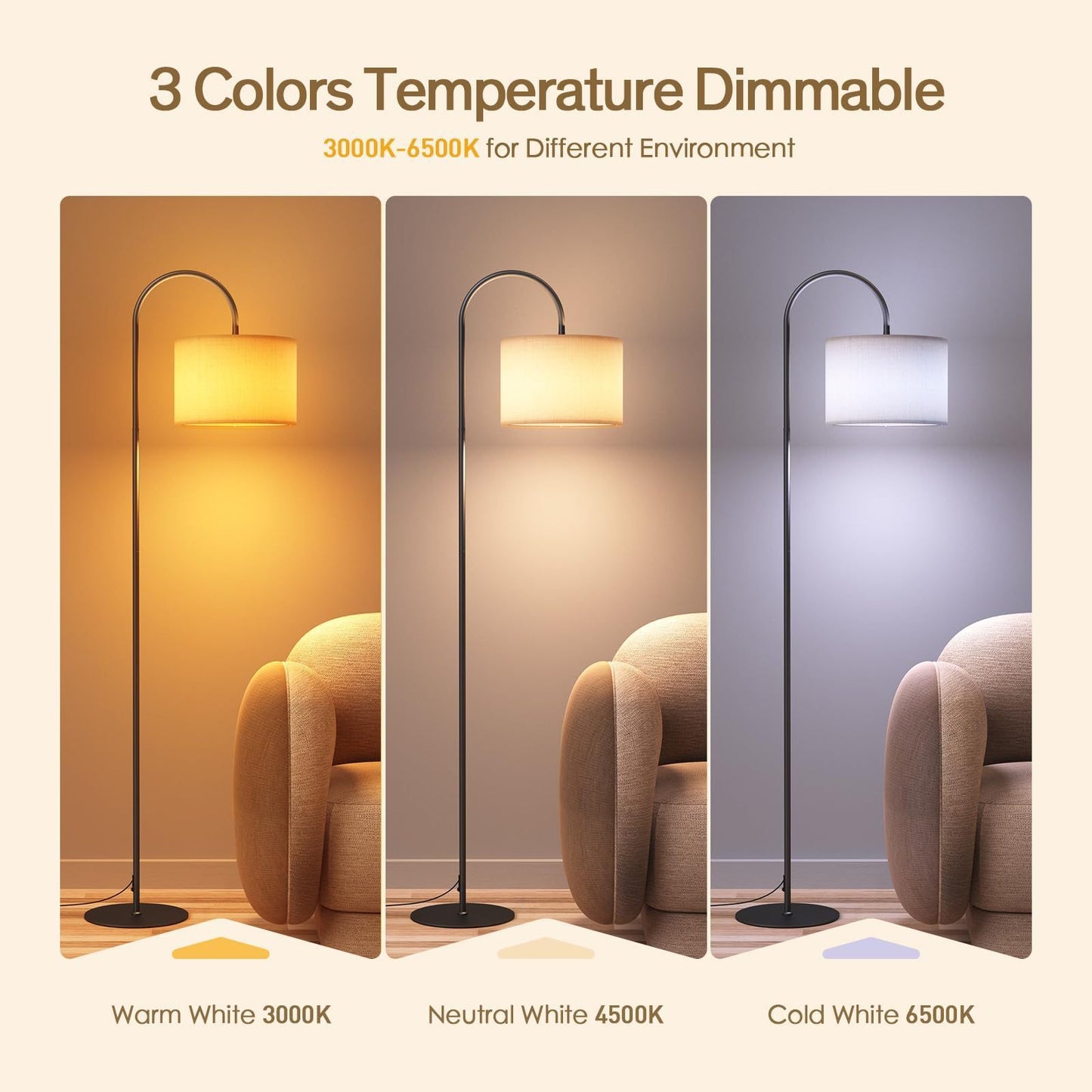 AI62 Decor Modern Cloth Bedside Floor & Table Lamp