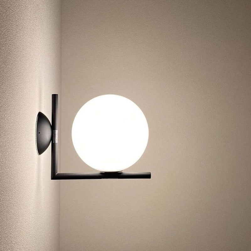 AI62 Decor Modern Glass Wall Lamp for Bedroom & Hallway