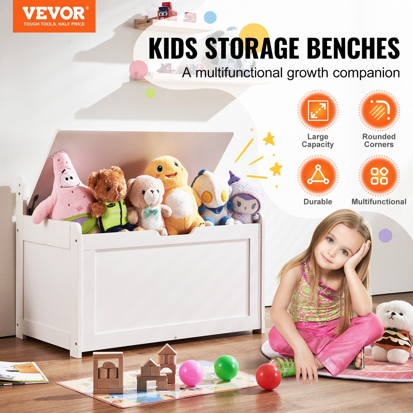 AI62 Decor Large Kids Toy Storage Box