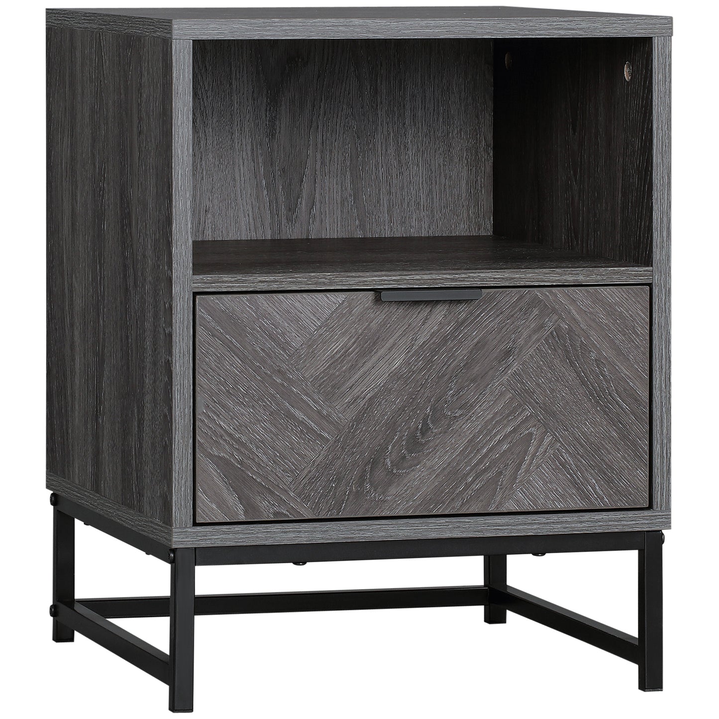 AI62 Decor Bedside Table with Drawer & Shelf