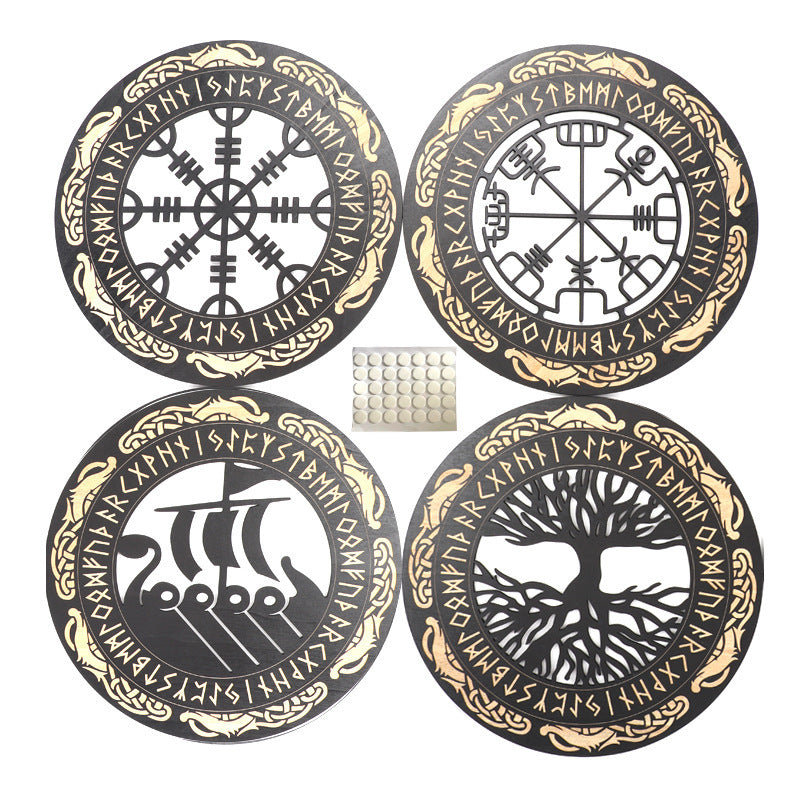 AI62 Decor Nordic Wooden Viking Wall Art Decor