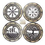 Nordic Wooden Viking Wall Art Decor AI62Decor