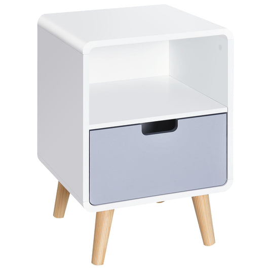 AI62 Decor Wooden Nightstand with Drawer