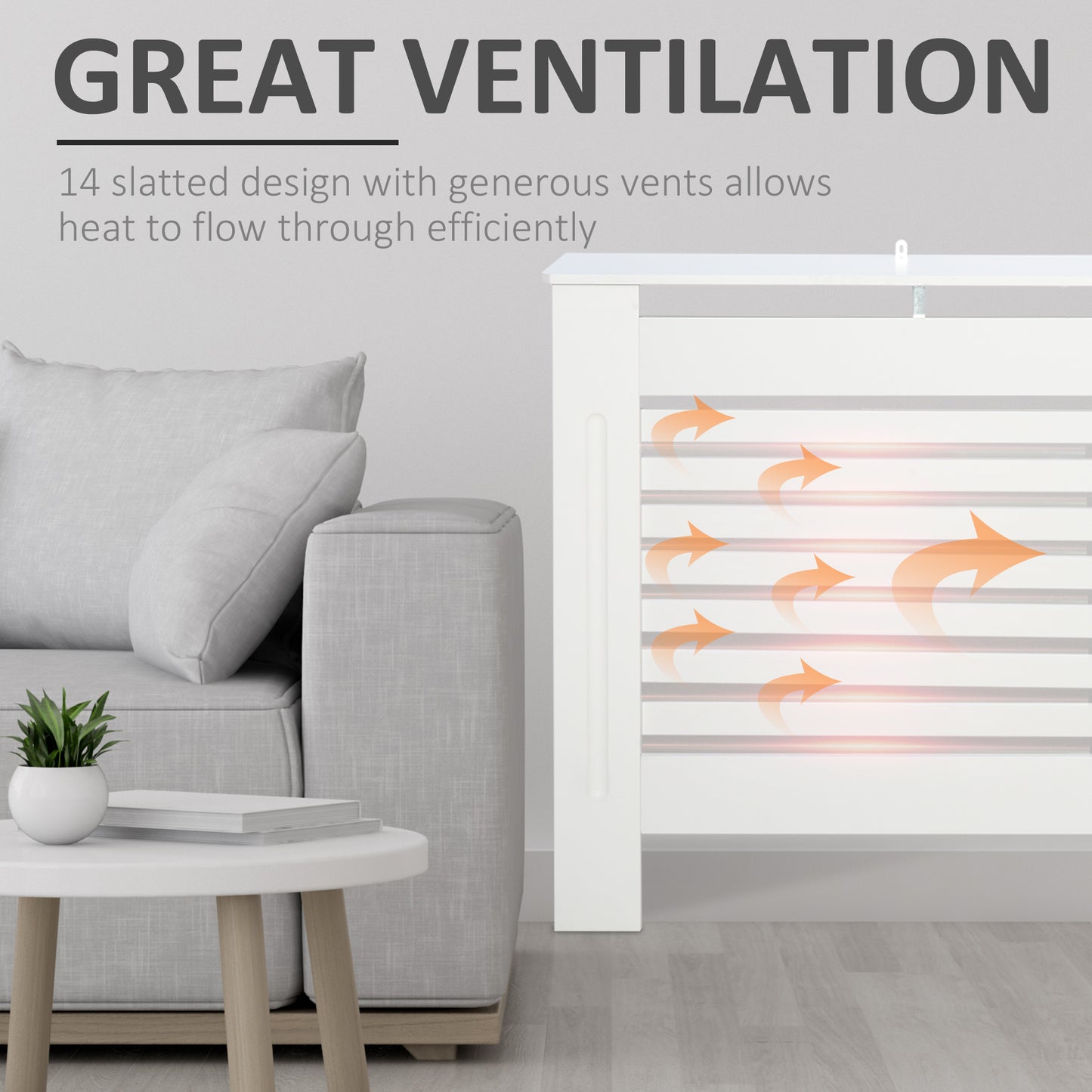 AI62 Decor Modern White Radiator Cover