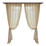 Cotton Linen Crochet Curtains for Living Room AI62Decor