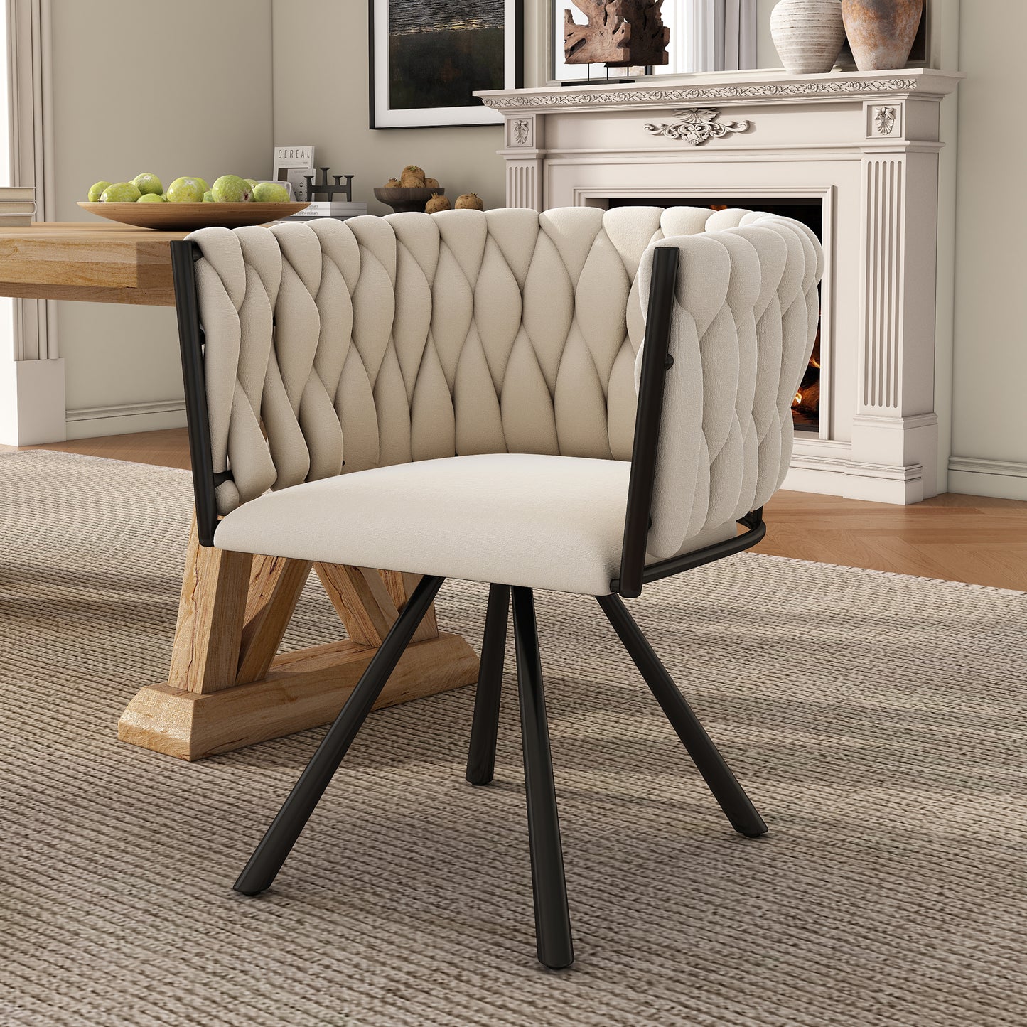 AI62 Decor Velvet Swivel Dining Chair
