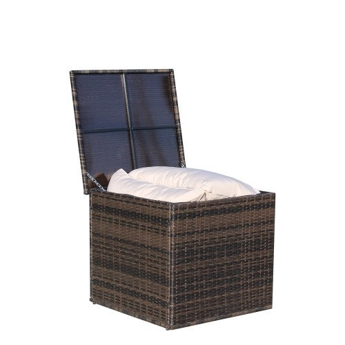 AI62 Decor Wicker Patio Furniture Storage Box
