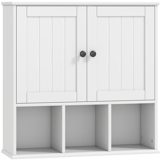 AI62Decor White Wall-Mounted Medicine Cabinet with Open Compartments