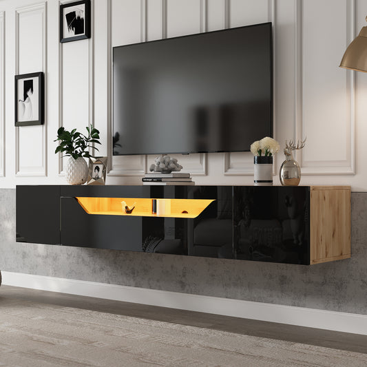 AI62 Decor Wall Mounted TV Cabinet with LED Lighting