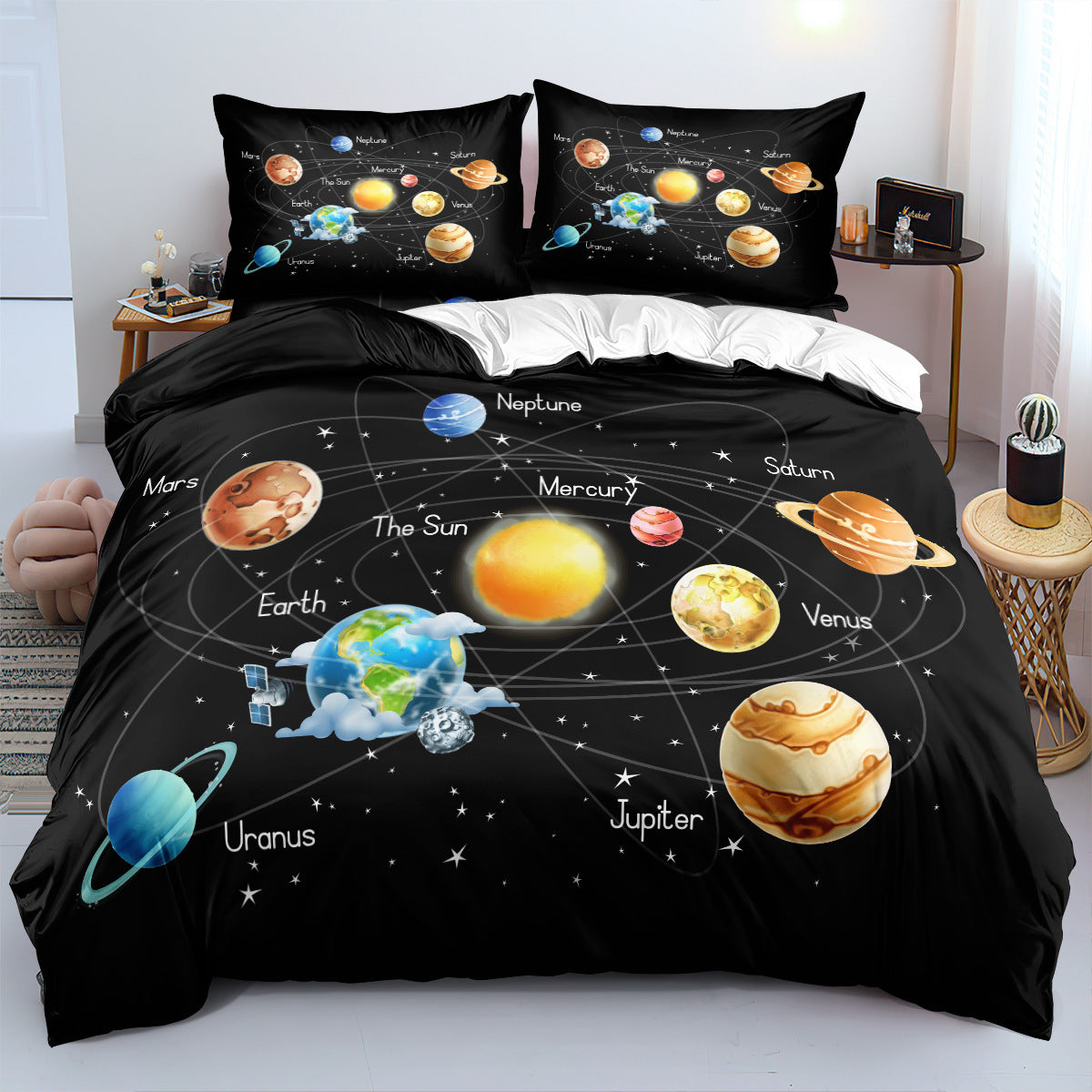 AI62 Decor Digital Printed 3-Piece Bedding Set