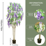 AI62 Decor  Artificial Wisteria Tree