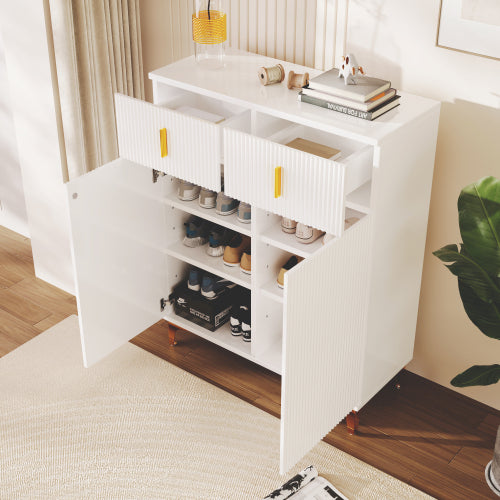 AI62 Decor Shoe Cabinet with Drawers & Adjustable Shelves