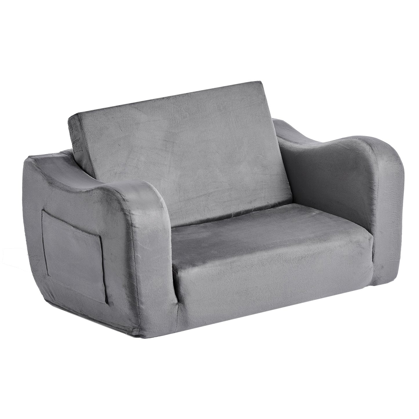 AI62 Decor 2-in-1 Foldable Kids Sofa – Gray