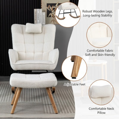 AI62 Decor Rocking Recliner Chair with Cushion – Cozy Lounger