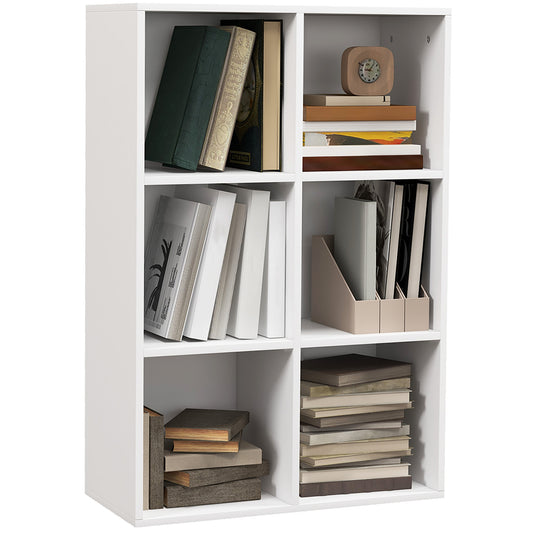 AI62 Decor Six-Cube Bookcase - White Wood Effect