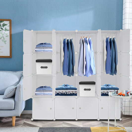AI62 Decor 4-Tier 16-Grid Cube Wardrobe Organizer