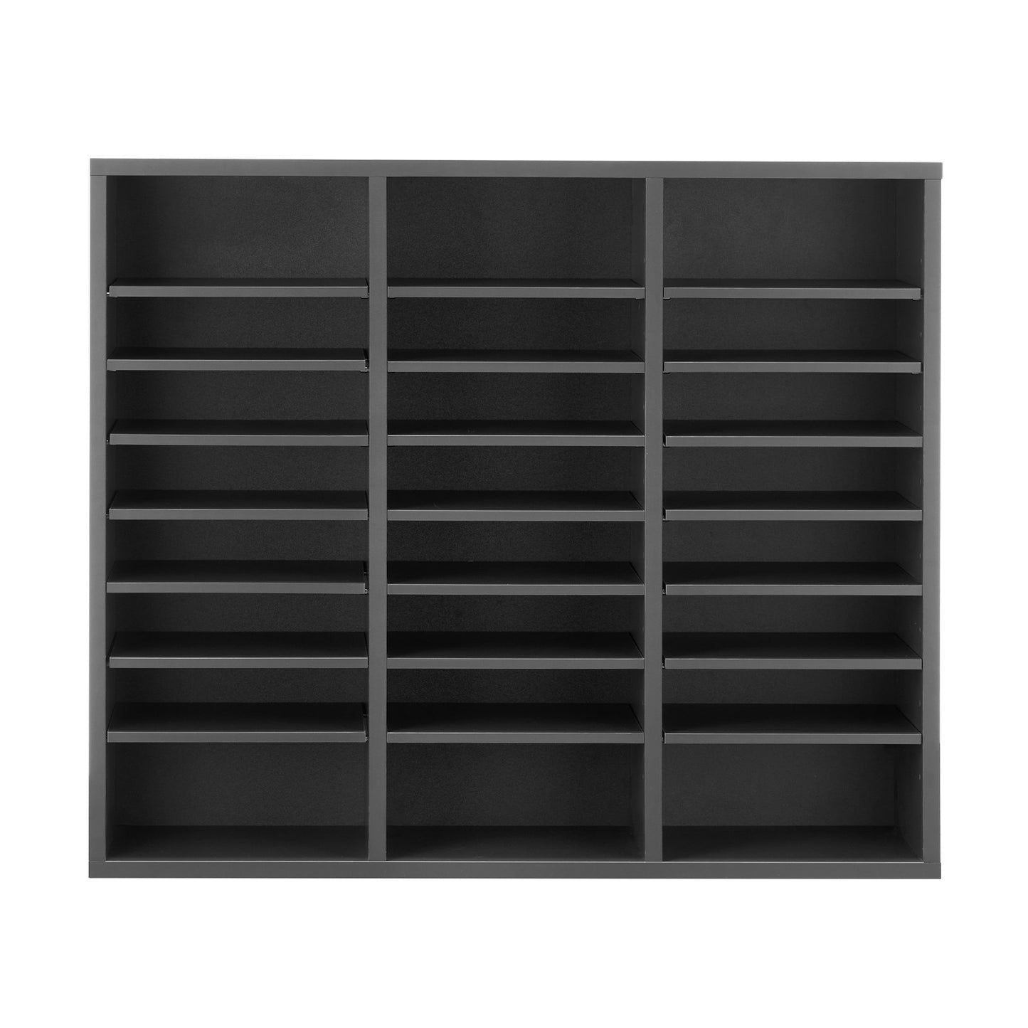 AI62 Decor Wooden Office Mailbox Sorter with 24 Slots – Grey