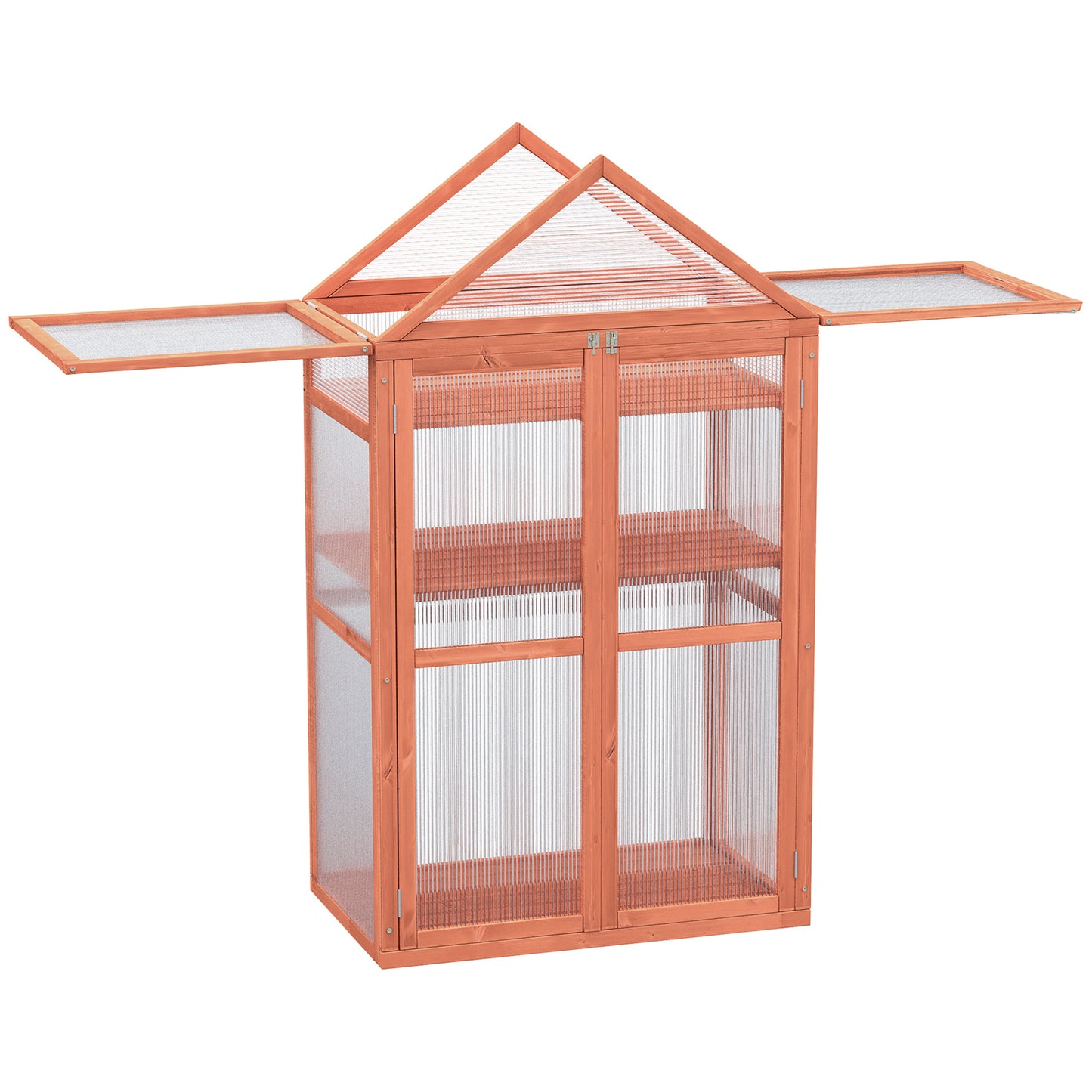 AI62 Decor Garden Cold Frame Greenhouse with Adjustable Shelves – 80x47x138 cm