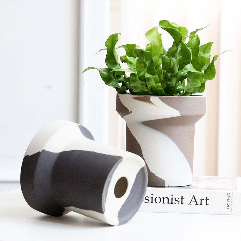 AI62 Decor Creative Ceramic Succulent & Fern Planters