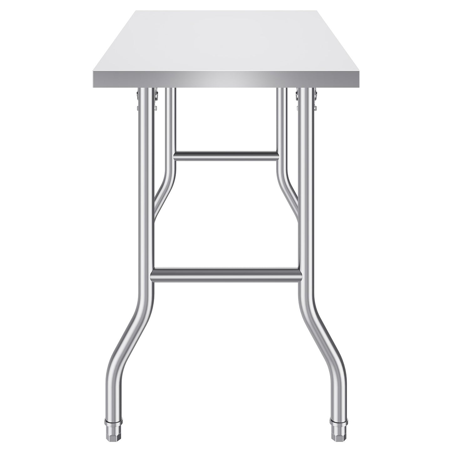 AI62 Decor 48"x24" Heavy-Duty Stainless Steel Folding Worktable