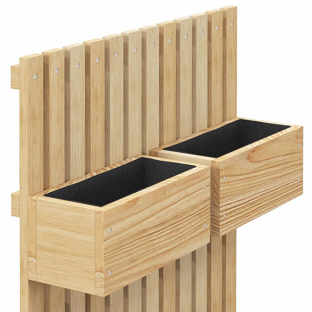 AI62 Decor 5-Box Wooden Raised Garden Bed Trellis with Drainage