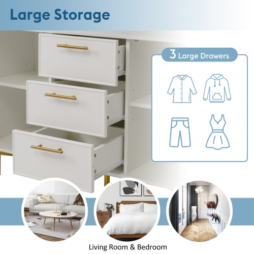 AI62 Decor White Sideboard Cabinet
