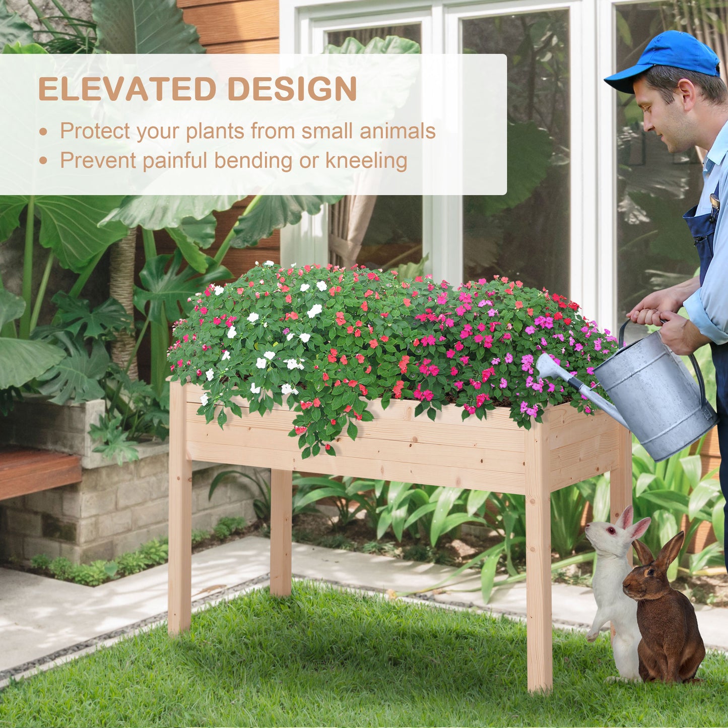 AI62 Decor Garden Wooden Planters