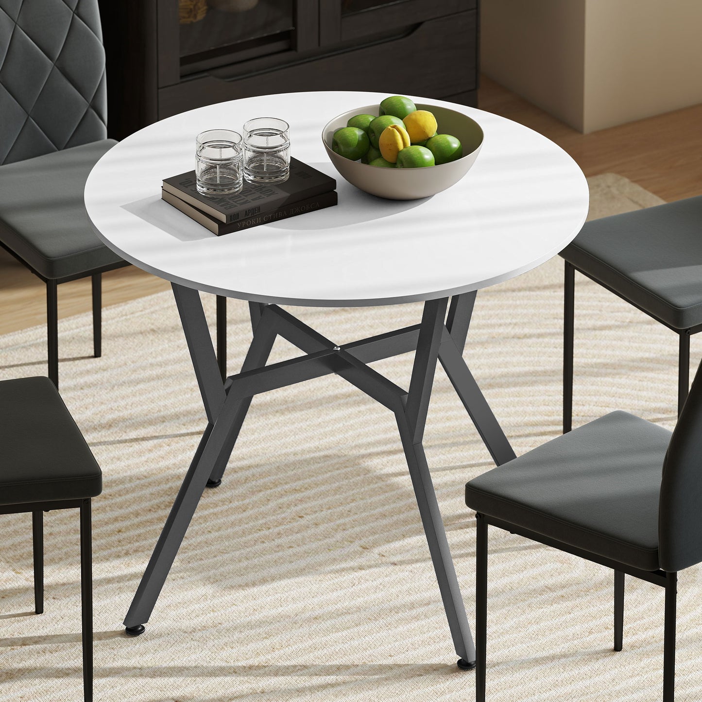 AI62 Decor Modern Round Dining Table