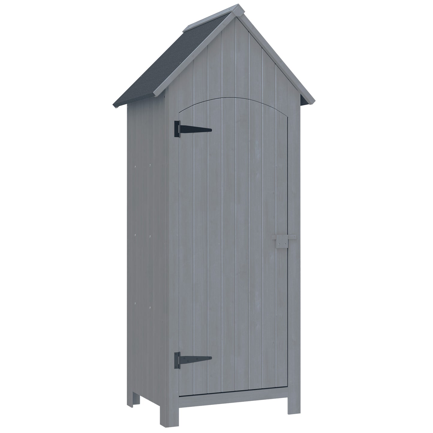AI62 Decor Wooden Garden Storage Shed with 3 Shelves