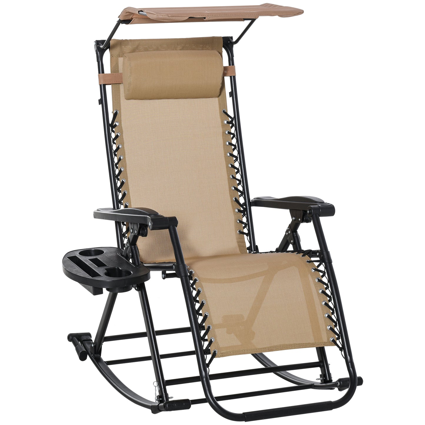 AI62 Decor Outdoor Folding Garden Rocking Chair – Beige