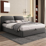 Upholstered King Size Bed with Hydraulic Mechanism and storage AI62Decor