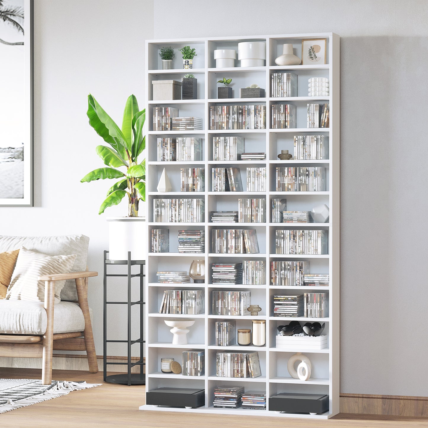 AI62 Decor 33 Adjustable Compartment Storage Unit - White