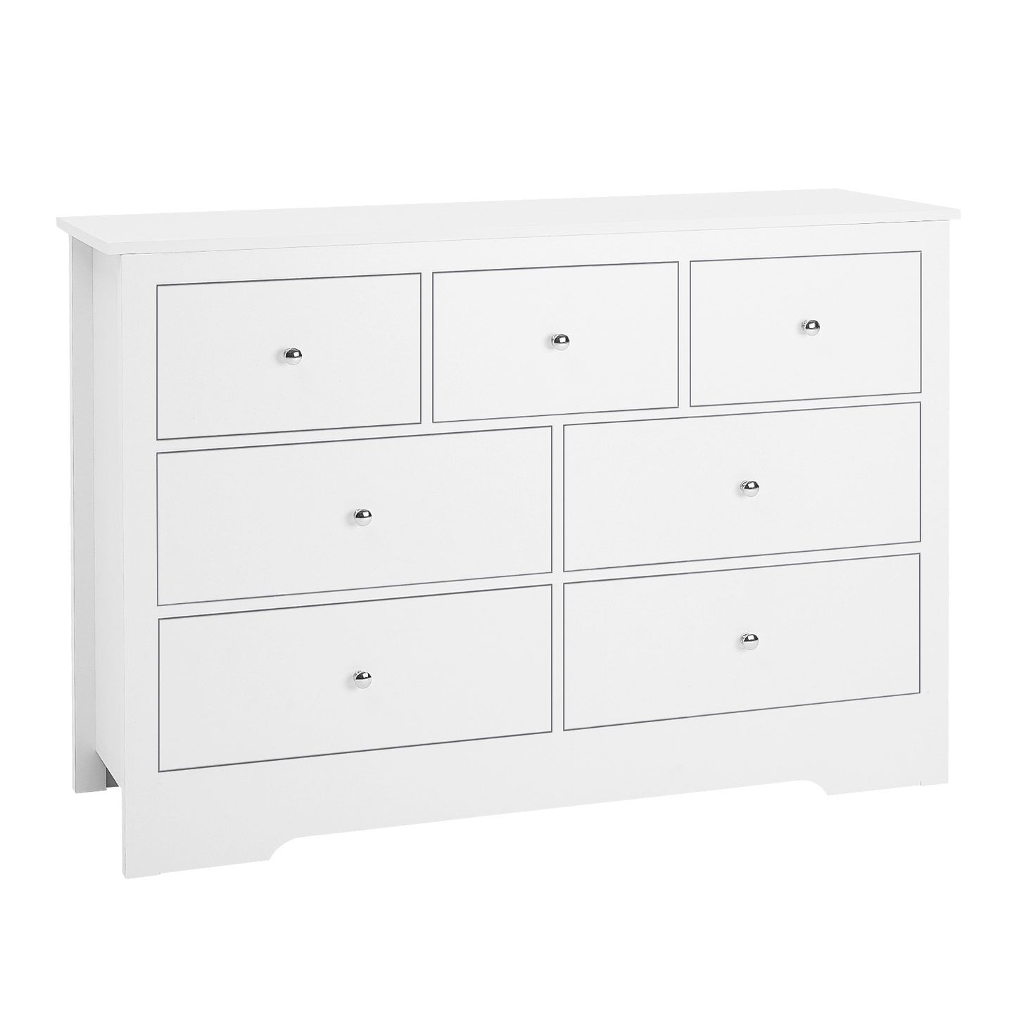 AI62 Decor 7 Drawer Wooden Dresser Chest Light Wood
