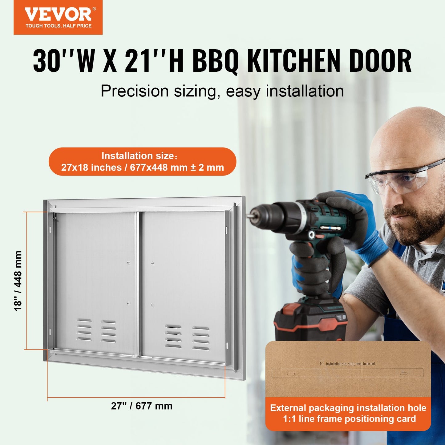 AI62 Decor Stainless Steel BBQ Access Door