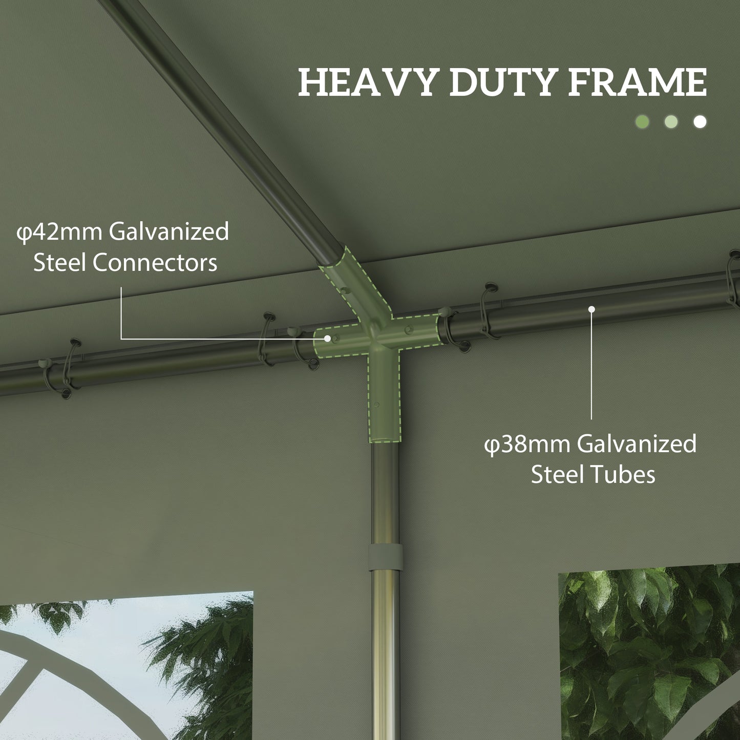 AI62 Decor White 6x4m Gazebo for Outdoor Events & Weddings