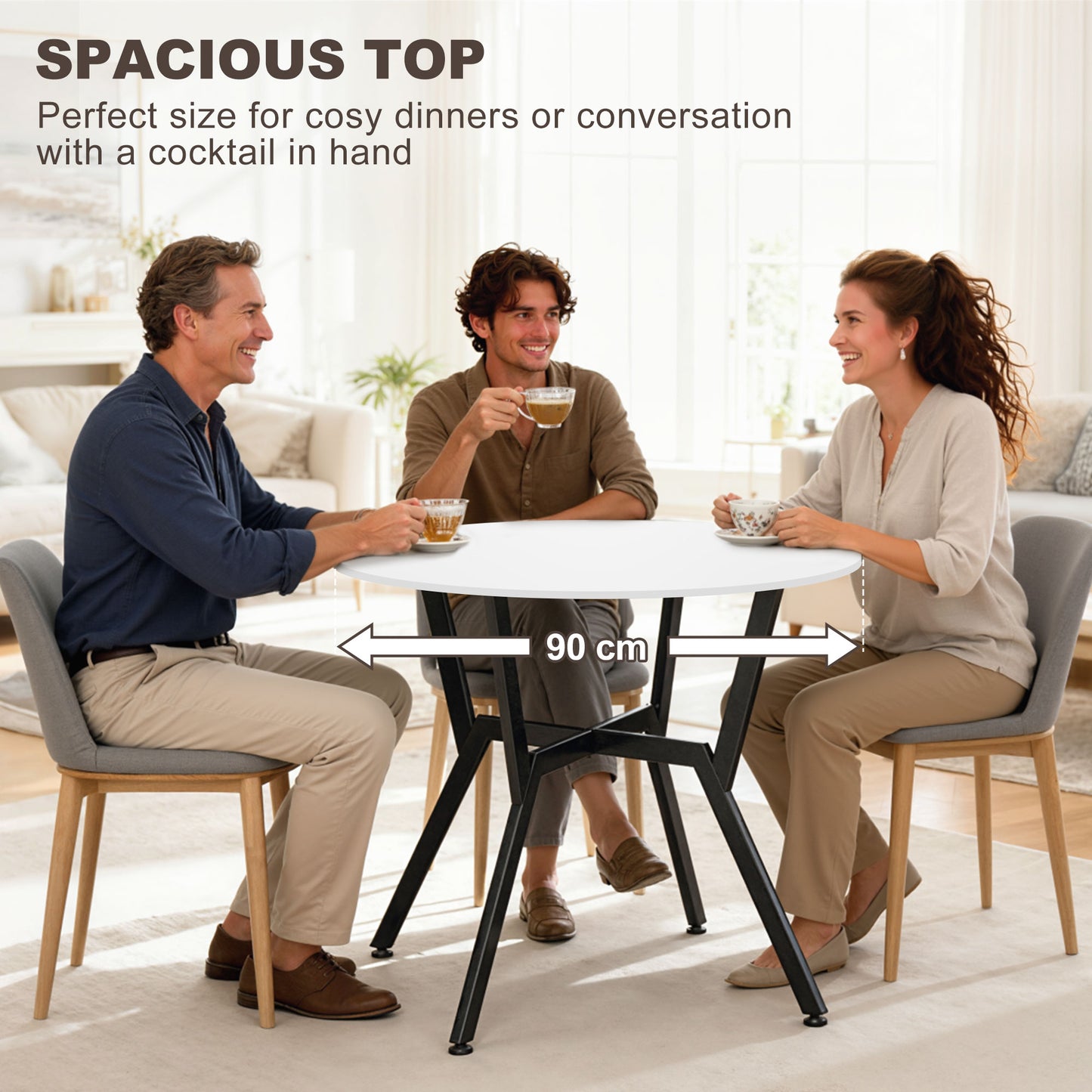 AI62 Decor Modern Round Dining Table