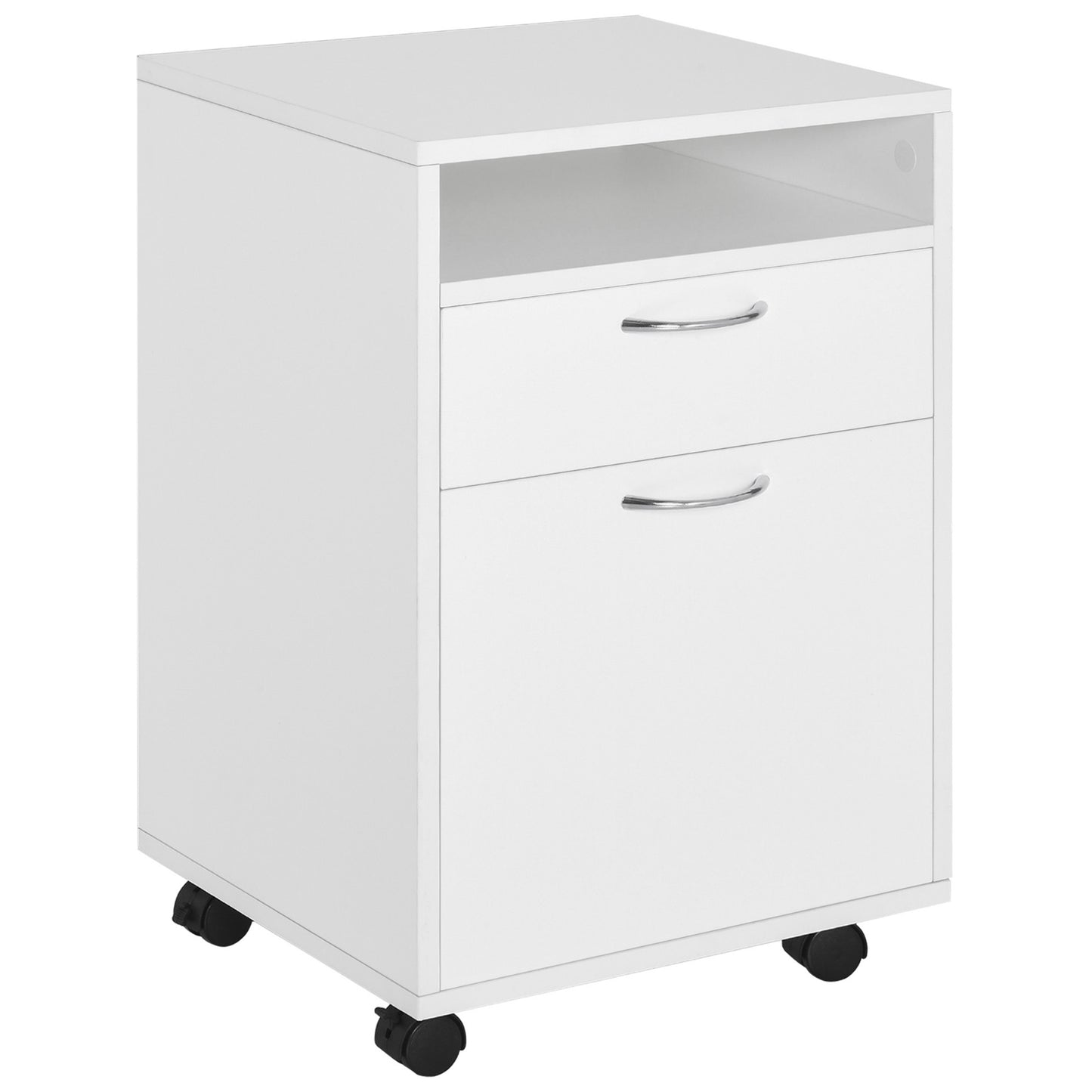 AI62 Decor Compact Filing Cabinet with Wheels & Storage