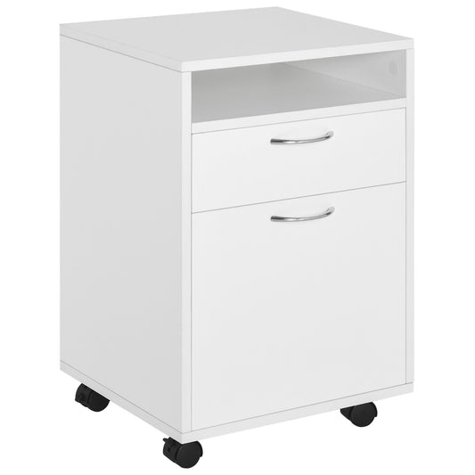 AI62 Decor Compact Filing Cabinet with Wheels & Storage