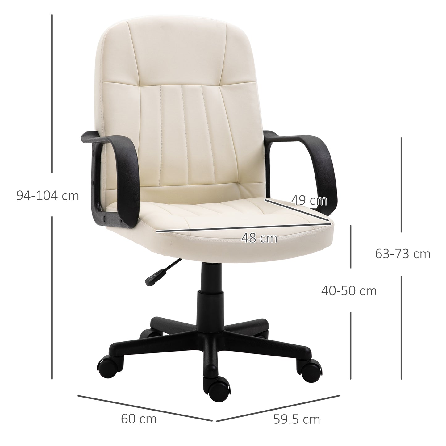 AI62 Decor PU Leather Swivel Desk Chair