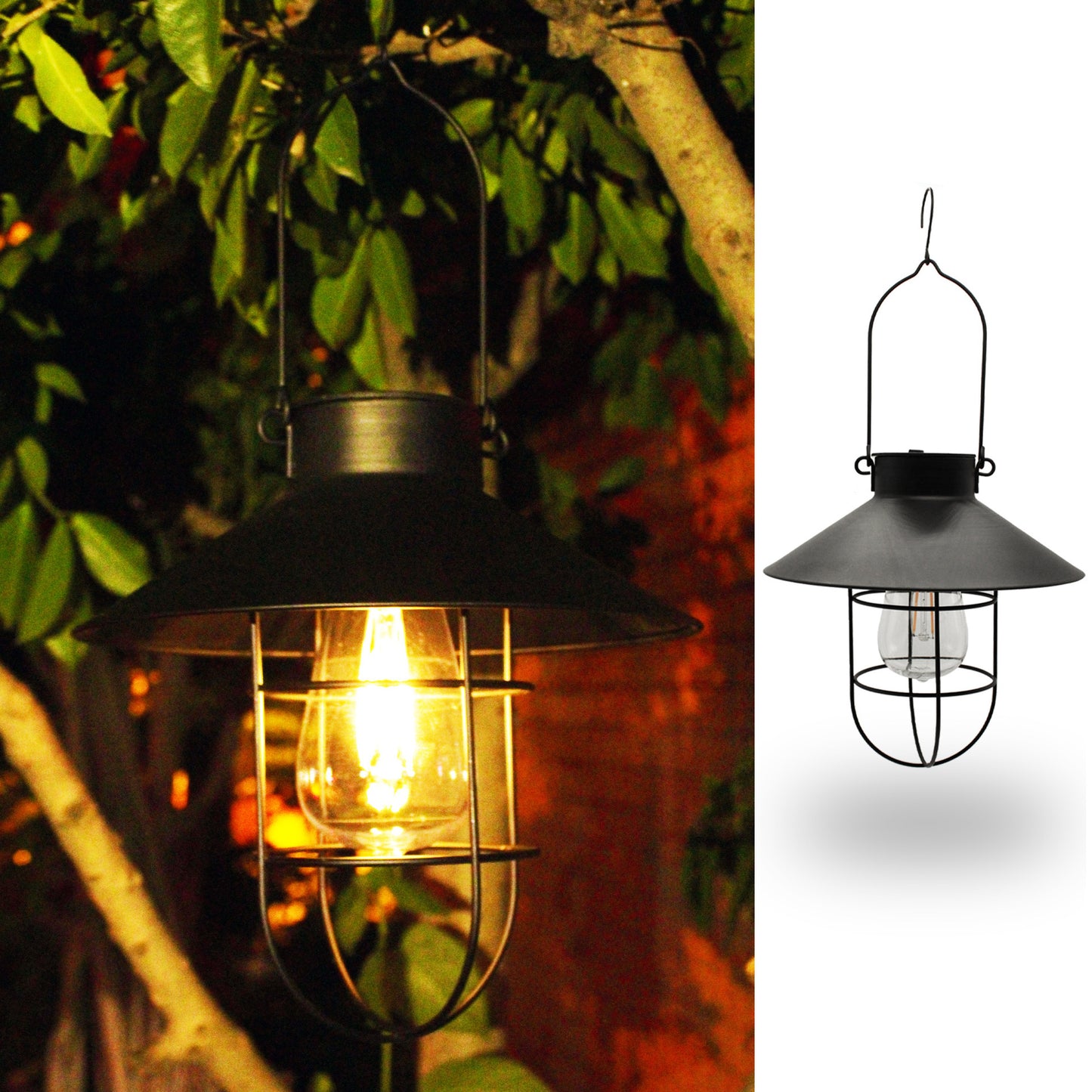 AI62 Decor Solar Waterproof Hanging Lantern for Outdoor Garden
