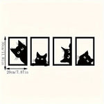 Black Cat Metal Wall Art for Home Decor AI62Decor