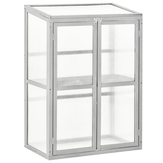 AI62 Decor Wooden Cold Frame Greenhouse