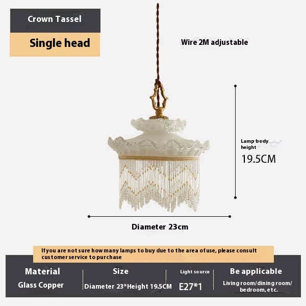 AI62 Decor Elegant Tassel Chandelier for Bedroom & Dining Room