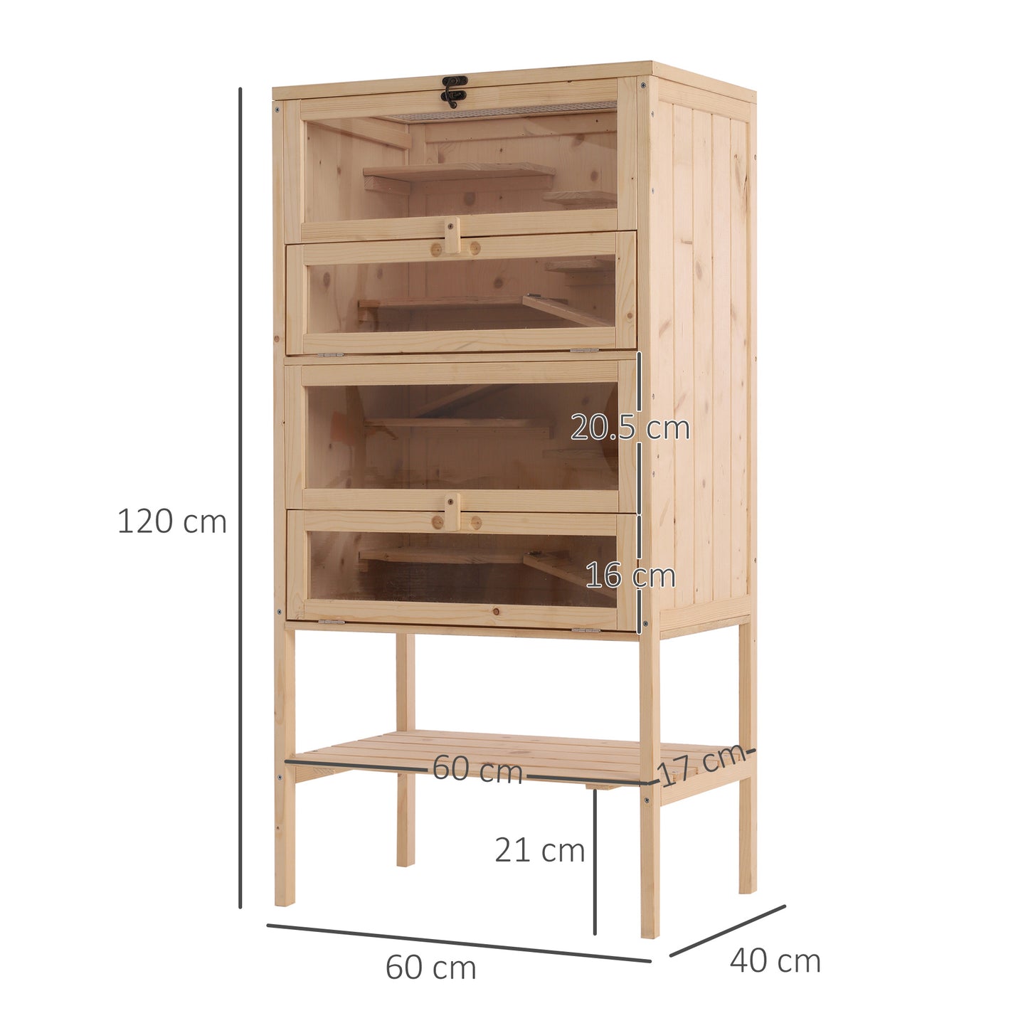 AI62 Decor Large PawHut Hamster Cage with Storage Shelf