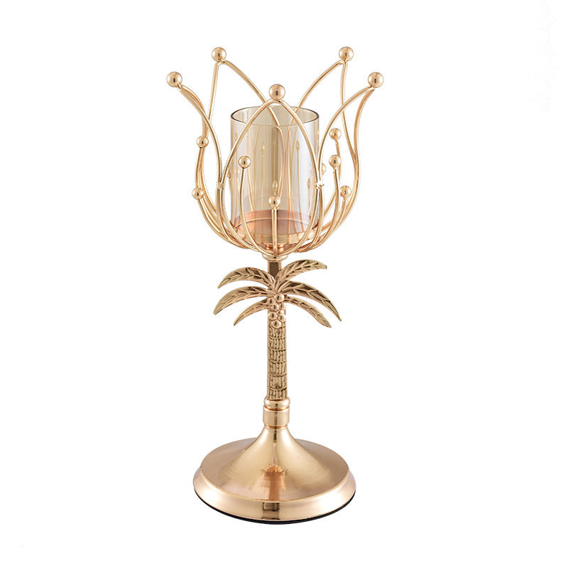 AI62 Decor Wrought Iron Candle Holder for Home Decoration