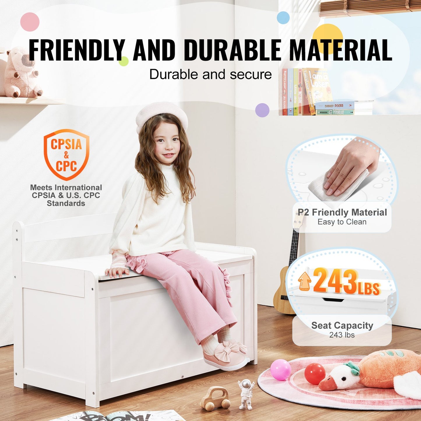 AI62 Decor Large Kids Toy Storage Box