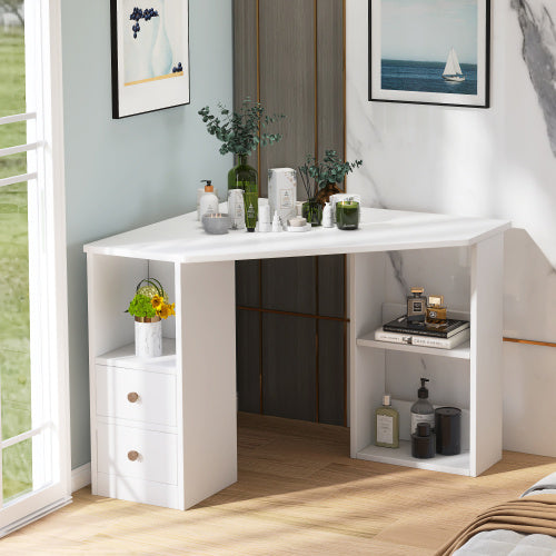 L-Shaped Corner Computer Desk with Storage AI62Decor