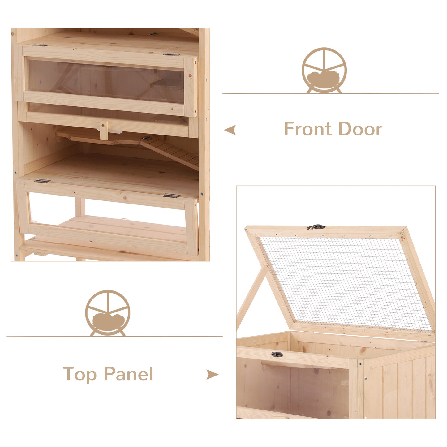 AI62 Decor Large PawHut Hamster Cage with Storage Shelf